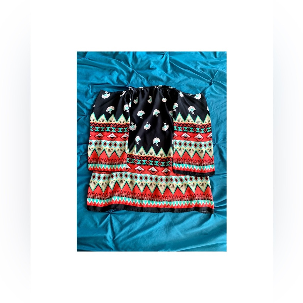 Tribal Print Off The Shoulder Top